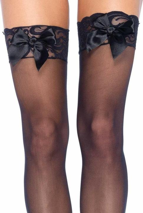 Actual product image Leg Avenue Sheer Thigh Highs Lace Top (One size)