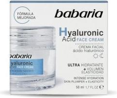 Actual product image Babaria Hyaluronic Acid (50 ml, 24h cream, Up to SPF 10)