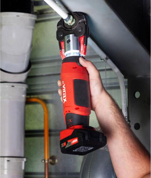 Produktbild Virax Akku-Pressmaschine VIPER L2X 18V 1x 2,0 Ah CAS-Akku + Ladegerät inkl. Mutterzange