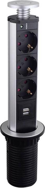 Actual product image LEDmaxx Socket tower (3x, CEE 7/3, USB-A, 1.80 m)