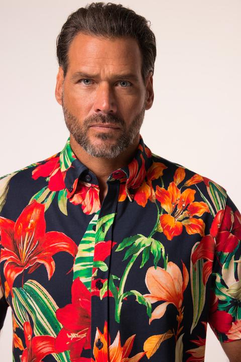 Immagine prodotto JP1880 JP 1880 Jersey-Hemd, Halbarm, Alloverprint, Buttondown-Kragen, Modern Fit (XL)