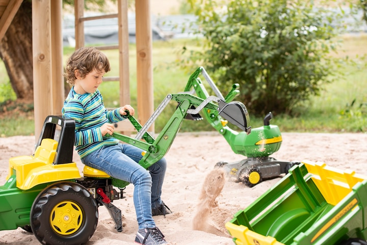 Actual product image Rolly Toys Backhoe with front loader and rear excavator