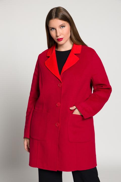 Immagine prodotto Ulla Popken Damen grosse Grössen Wendemantel mohnrot 54+ 813246528-54+ (56)