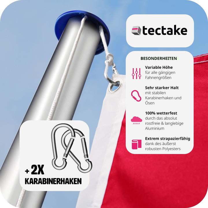 Produktbild tectake Fahnenmast