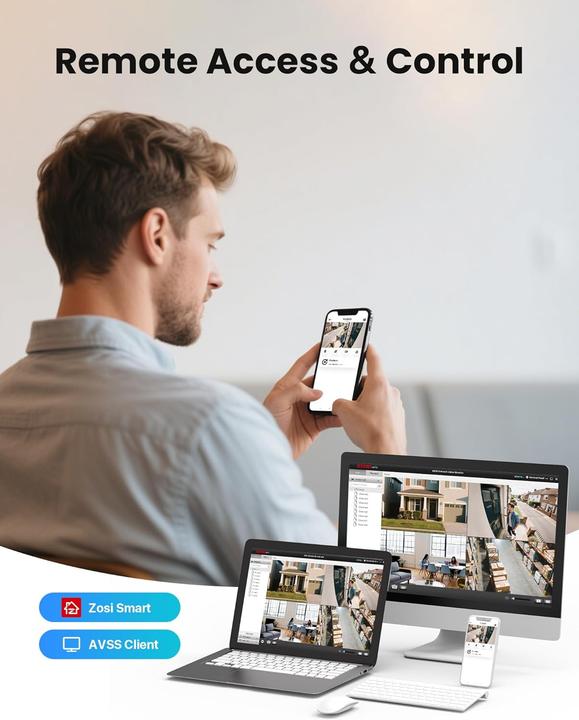 Actual product image Zosi PoE Überwachungskamera-Set mit Nachtsicht (2560 x 1440 Pixels)