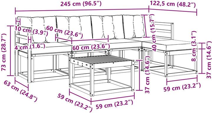 Produktbild vidaXL Outdoor-Sofa