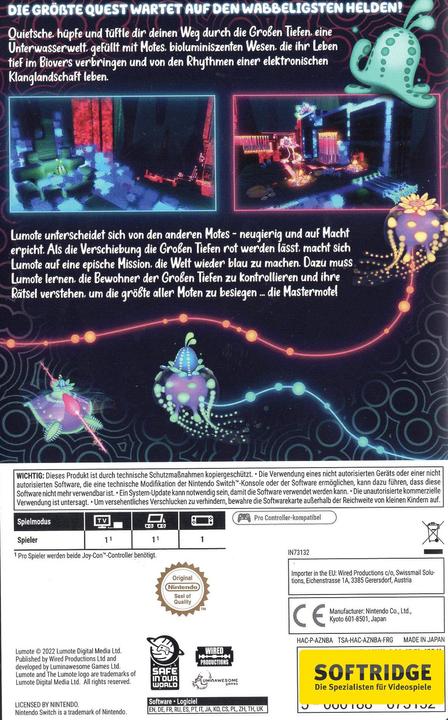 Actual product image Wired Productions Lumote: The Mastermote Chronicles (Switch, Switch Lite, Switch OLED, DE)