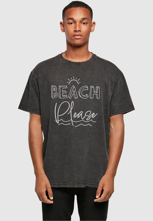Immagine prodotto Merchcode Beach Please - Maglietta oversize pesante lavata con acido - 112821 (XL)
