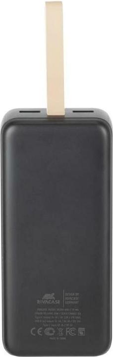 Produktbild Rivacase Powerbank 30000 mAh USB-C 20W + LCD schwarz (1x I/O USB-C PD 18W / PD 20W 2x USB-A QC 3.0 (30000 mAh, 20 W, 111 Wh)