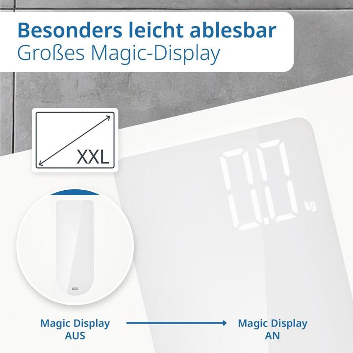 Image du produit ADE Personenwaage Allegra Weiss, Displaytyp: LED, Digital (180 kg)