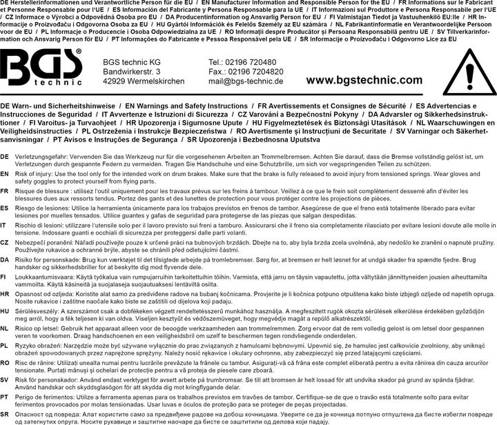 Actual product image BGS Brake drum puller