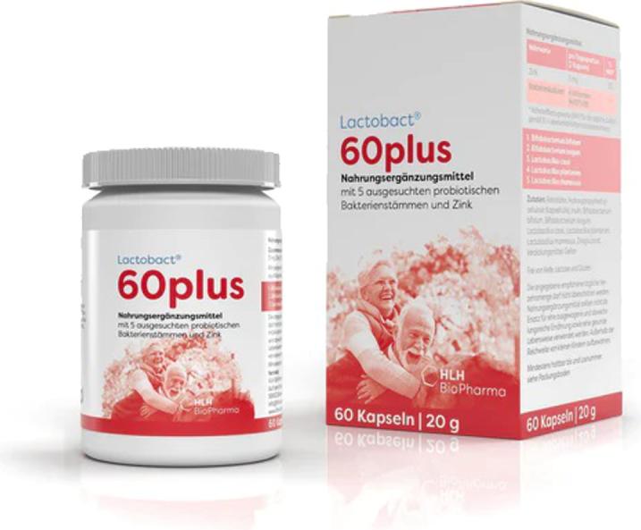 Actual product image Lactobact 60plus capsule (60 Piece, Capsules, 21 g)