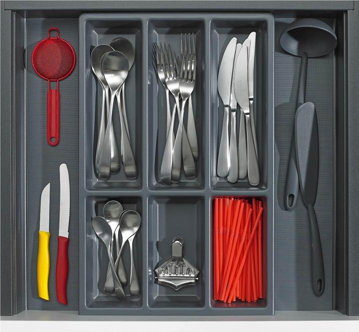 Image du produit Hettich OrgaTray 490 Besteckeinsatz NL 520 mm anthrazit