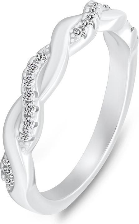 Brilio Zilver - Charmante zilveren ring met RI100W zirkonia's - Circuit: 54 mm (54)
