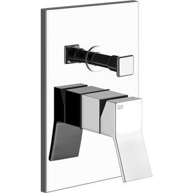 Gessi, Badarmatur, Rettangolo K, Fertigmontageset für Einhebelmischer, automatische Umstellung, für Wanne oder