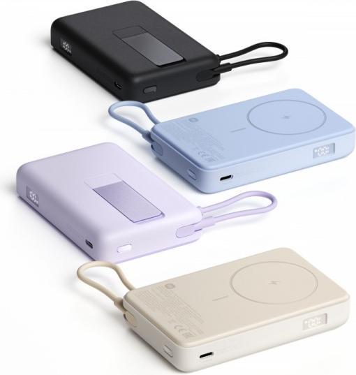 Actual product image Xiaomi Power bank Magnetic Power Bank 10000 with Built-in Stand Blue | (5900 mAh, 37 Wh)