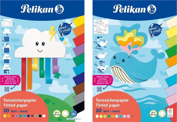 Actual product image Pelikan Clay Paper Pad TZPB, 20 sheets, 23x33cm, Summer (120 g/m², 1 x)