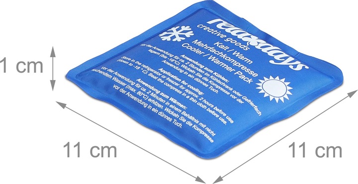 Actual product image Relaxdays 8x cooling pad (8 x, 100 g)