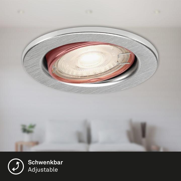 Produktbild Briloner LED Einbauleuchte, alu, 1xGU10/4,9W (460 lm, GU10)