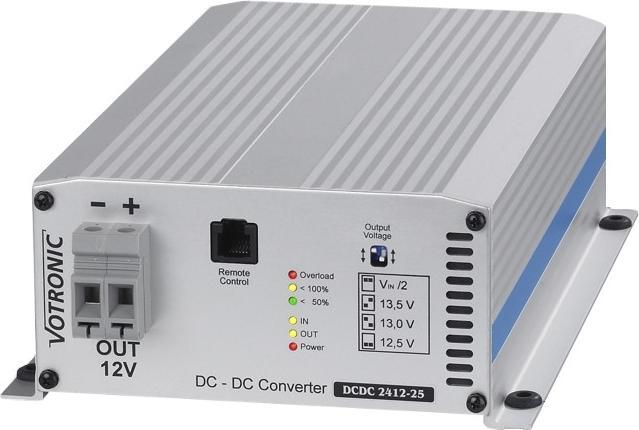Immagine prodotto Votronic 3332 Convertitore DC/DC 2412-25 da 24V a 12,5V, 13V, 13,5V