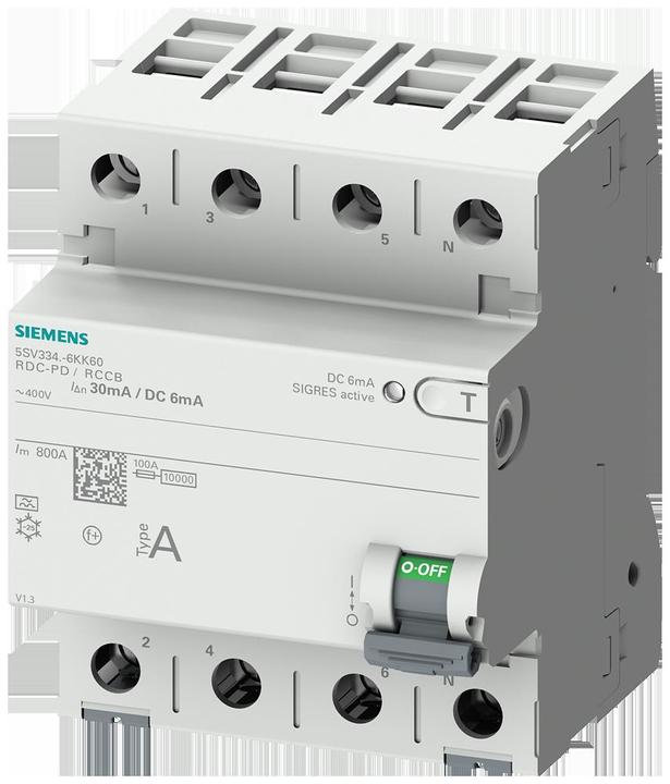 Actual product image Siemens SIEM RCD circuit breaker