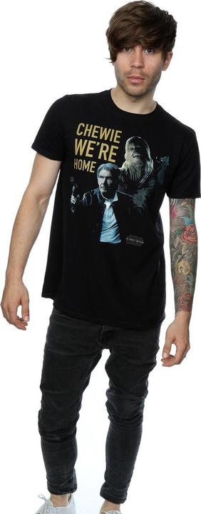 Actual product image Star Wars Mens Force Awakens Chewie We're Home T-Shirt (L)