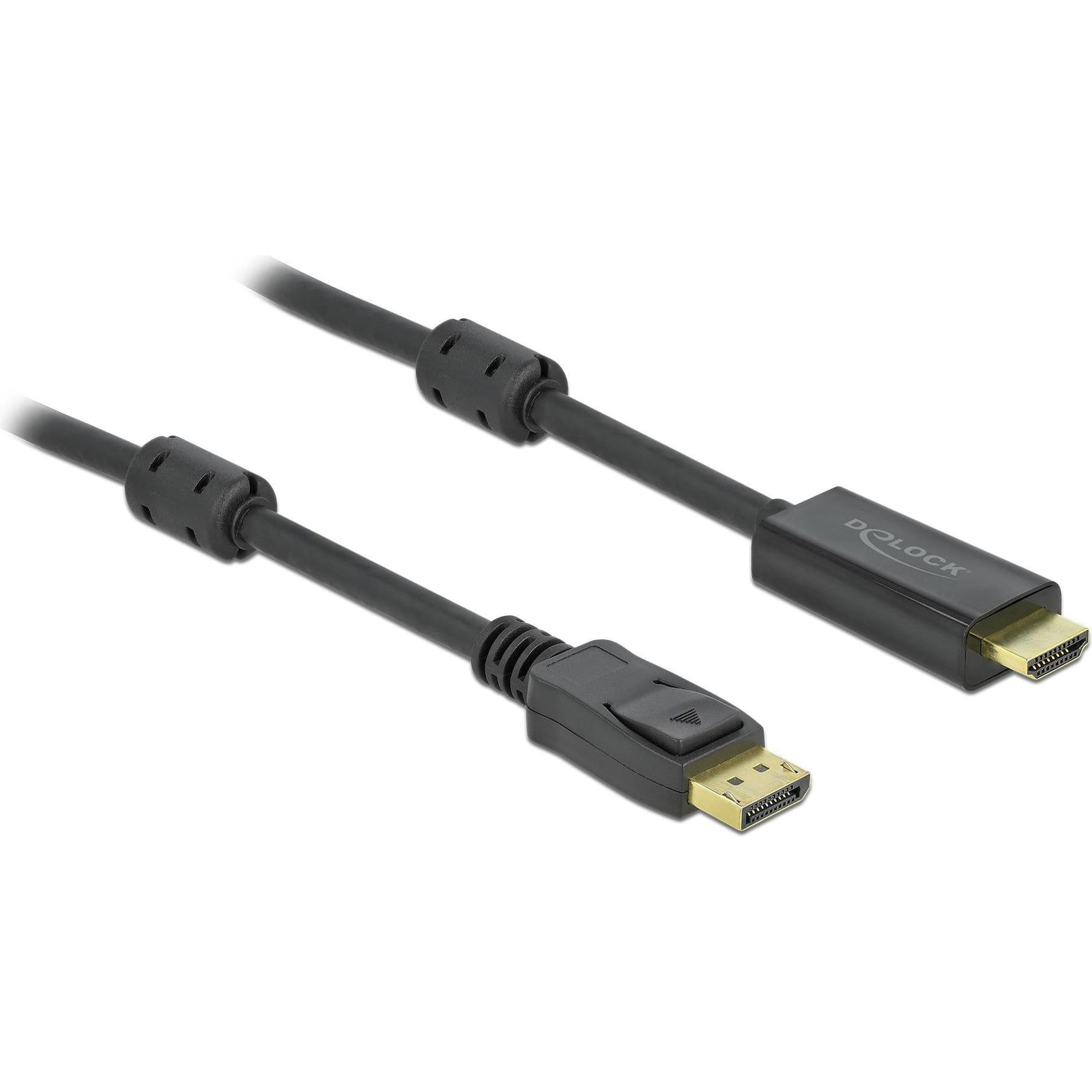 Delock DisplayPort — HDMI (Typ A) (5 m, HDMI, DisplayPort), Video Kabel