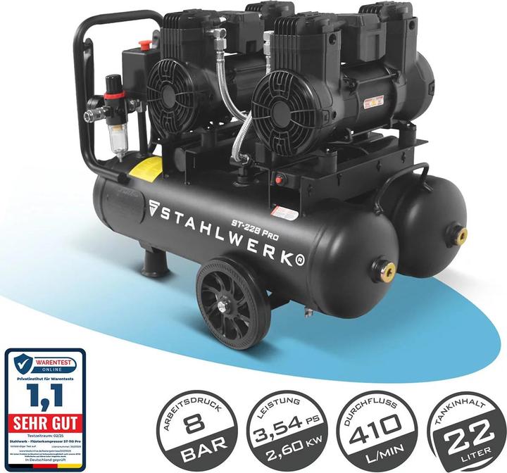 Produktbild Stahlwerk Kompressor ST-228 Pro (22 l, 8 Bar)