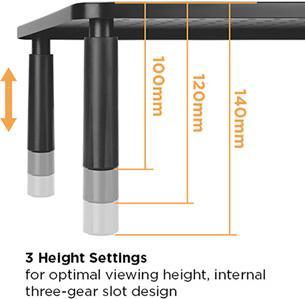 Image du produit Powerton ERGO BUCO Ständer unter Monitor, schwarz