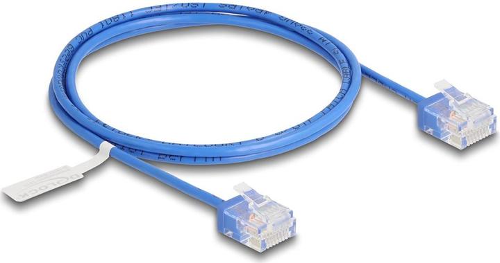 Produktbild Delock RJ45 Netzwerkkabel Cat.6 UTP Ultra Slim 1 m blau mit (U/UTP, CAT6, 1 m)