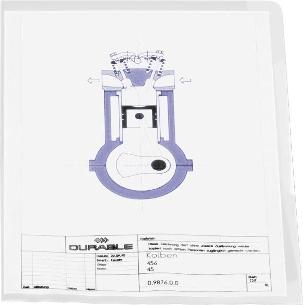 Produktbild Durable STANDARD Sichthlle, DIN A4, PP, 0,12 mm, genarbt (A4, 10x)