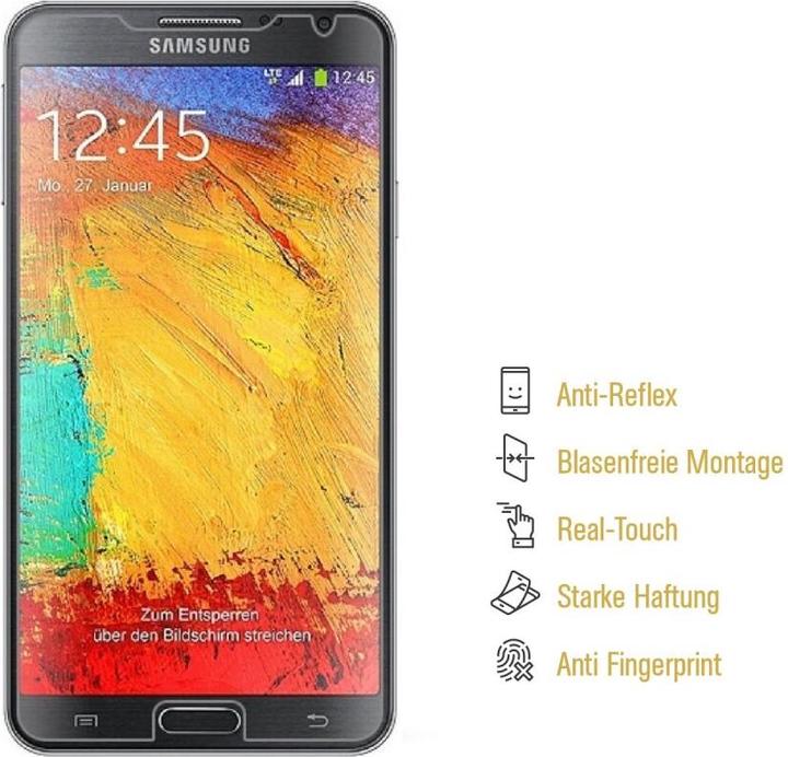 Actual product image Protectorking 3x Displayschutzfolie matt Anti-Reflex entspiegelt (3 Piece, Samsung Galaxy Note 3 Neo)