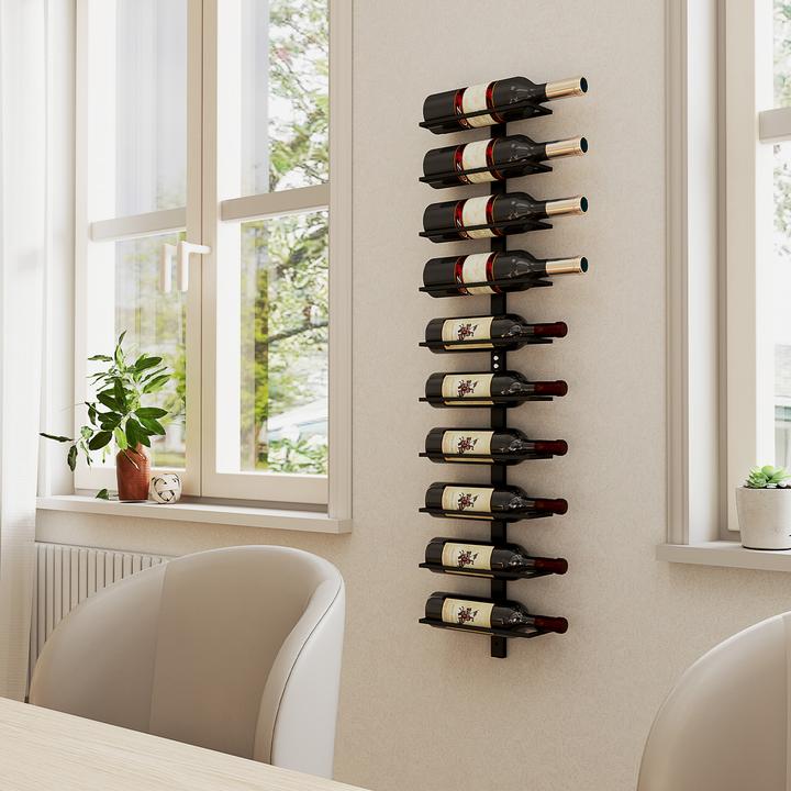 Produktbild Homcom Weinregal Stahl Schwarz (10 Fl.)