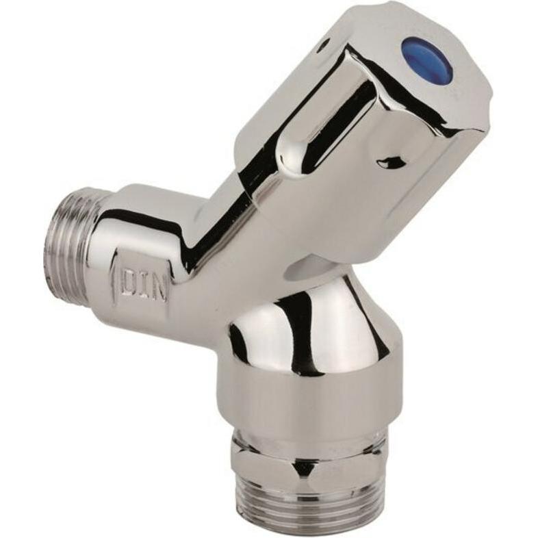 Magni, Valvola, Valvola a muro GA corta, 1/2 "AG x 3/4 "AG, con valvola di non ritorno/ aeratore a tubo