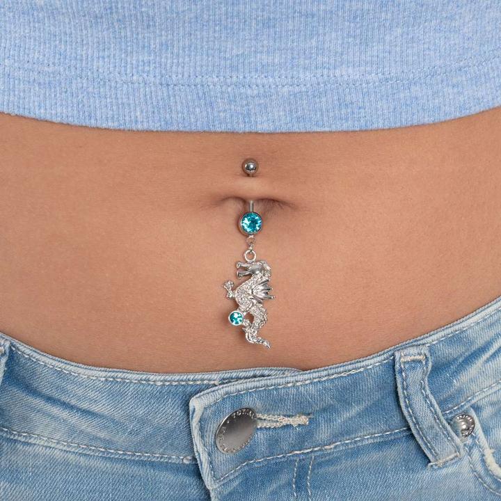 Produktbild Bijouteria Bauchpiercing (Messing rhodiniert, Kristall, Chirurgenstahl 316L)