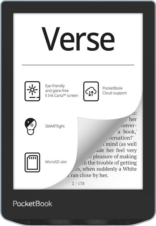 PocketBook Verse (6", 8 GB, Blau, Schwarz)