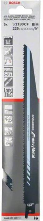 Produktbild Bosch Professional Zubehör PRO Thick Metal Demolition S1130CF Blatt, 1,6 x 22 x 225 mm, 5-tlg.