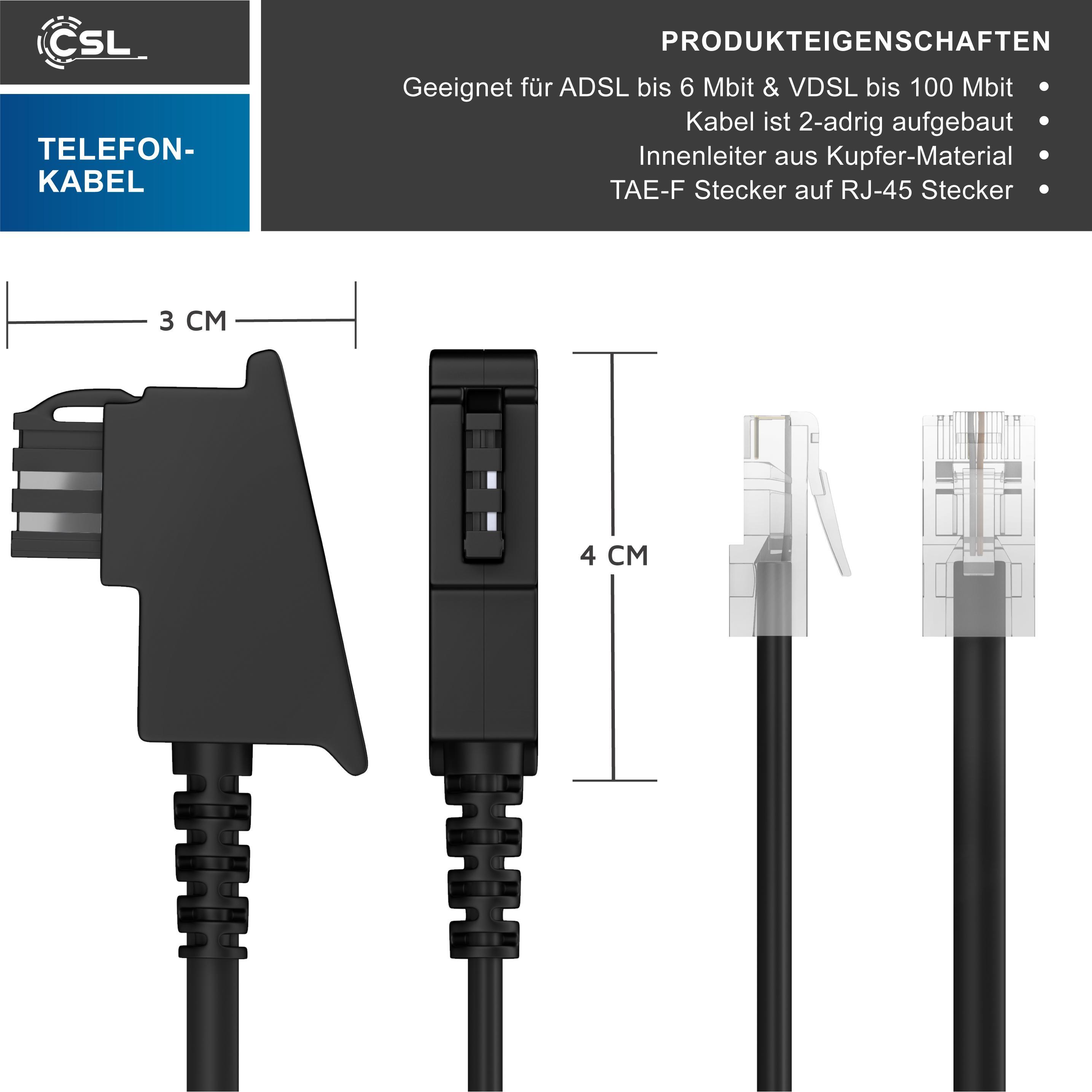 Thumbnail - CSL Internet Kabel, Routerkabel, Telefonkabel, TAE-F Stecker auf RJ45 Stecker, Router an die Telefondose, Telefon Zubehö...