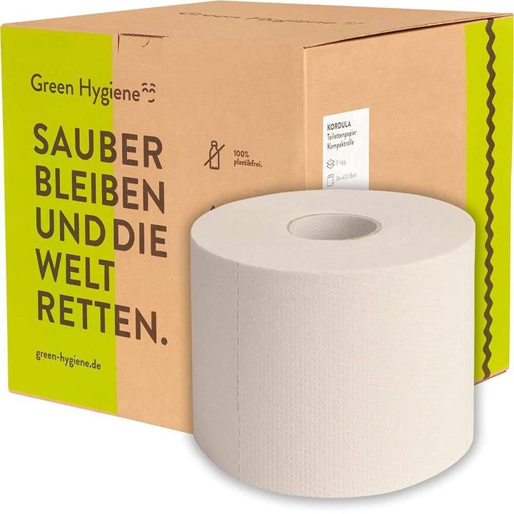 Produktbild Huchtemeier Papier KORDULA - Toilettenpapier, 3-lagig, 400 Blatt, 36 Rollen - 100% CO2-neu (1 x)