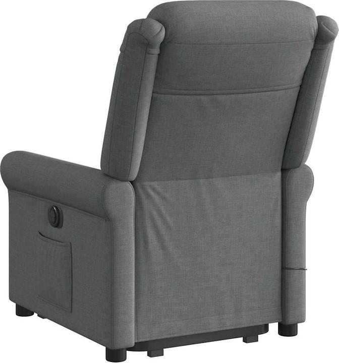 Immagine prodotto vidaXL Poltrona massaggiante con ausilio per la risalita in tessuto grigio scuro