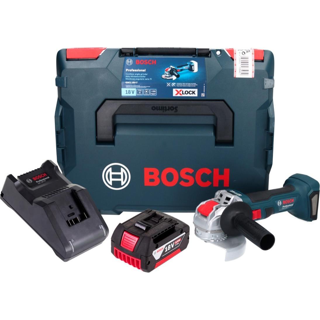 Thumbnail - Bosch Professional, Winkelschleifer, Bosch GWX 18V-7 Professional Akku Winkelschleifer 18 V 125 mm Brushless X-LOCK + 1x...