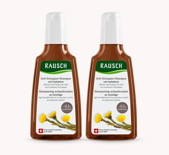 Rausch Duo Anti-Schuppen-Shampoo mit Huflattich (400 ml, Flüssiges Shampoo)