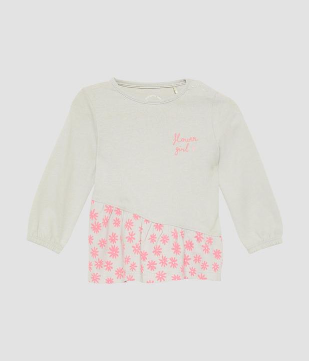 Produktbild S.Oliver T-Shirt Ausgestelltes Langarmshirt mit gemusterter Blende (74)