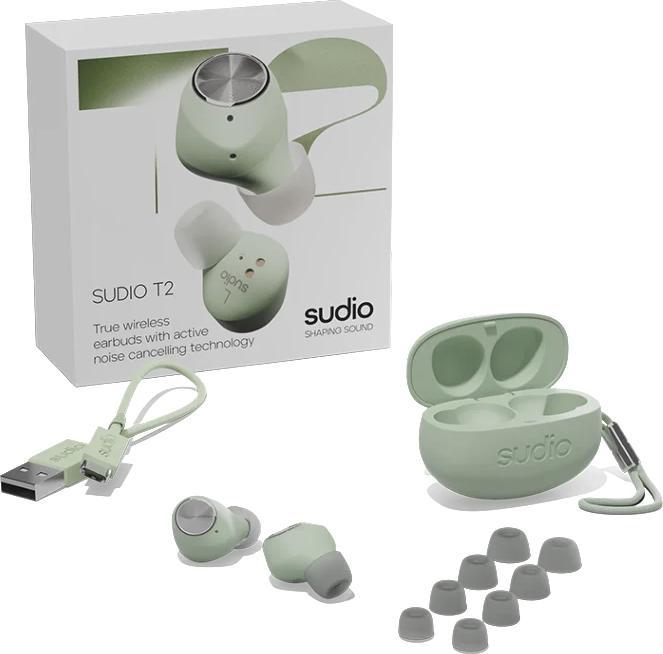 Produktbild Sudio T2 Headset Wired In-ear Calls/Music USB Type-C Bluetooth Green (7.50 h, Kabelgebunden)