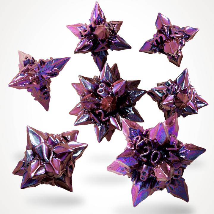 Produktbild Glass Staff Damson Bane Metal RPG Dice Set