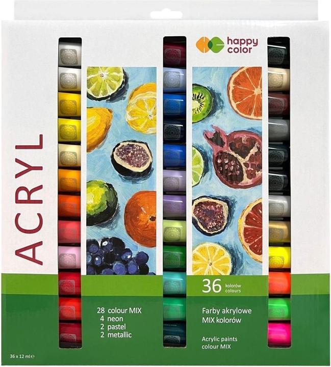 Actual product image GDD Acrylfarbe 12 ml 36 Farben HAPPY COLOR (12 ml)