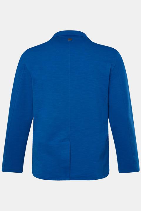 Actual product image JP1880 Sweat jacket, slub, lapel, patch pockets (5XL)