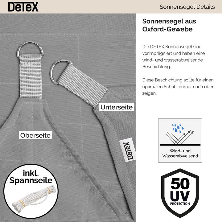 Image du produit Detex Sonnensegel (500 x 500 x 500 cm)