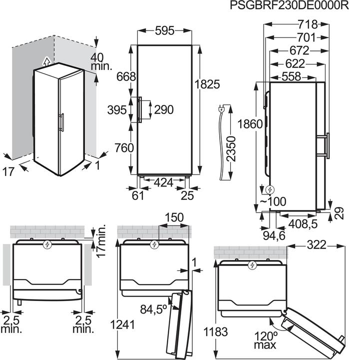 Valeurs nutritives et ingrédients Electrolux SG280NCN (Autonome, 278 l)