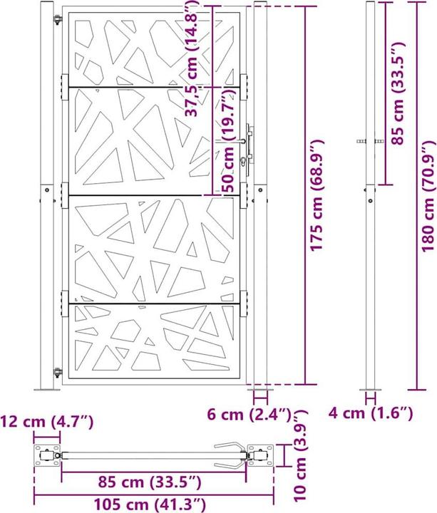 Image du produit vidaXL Gartentor